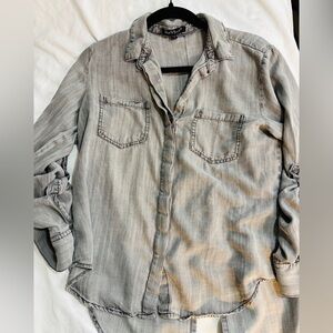 Velvet heart distressed, faded cotton blouse